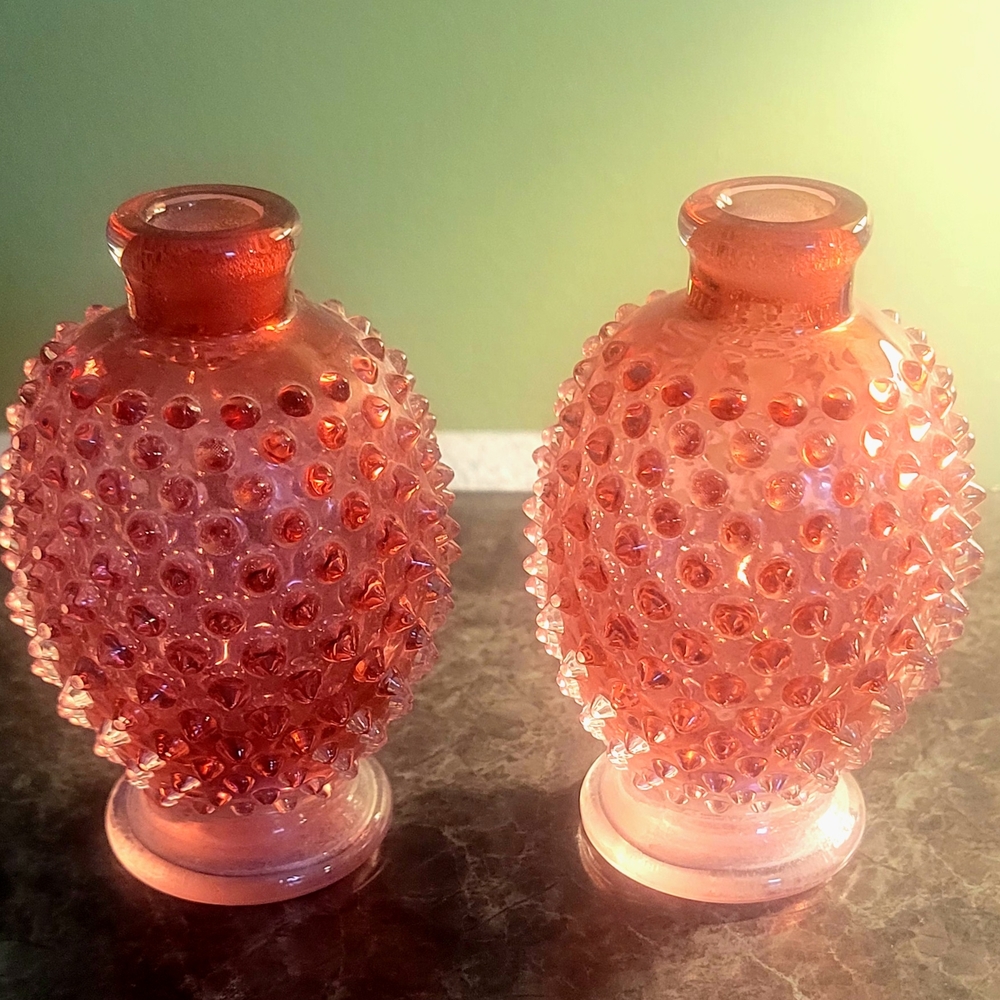 Fenton Hobnail Perfume Bottles (PAIR)